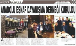 Uğur Gürü, Başkanlığında; İstanbul Kartal’da Anadolu Esnaf Dayanışma Derneği Hizmete Açıldı…