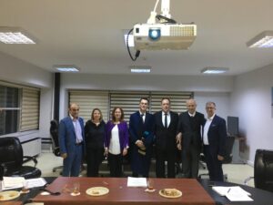 Prof. Dr. İbrahim Şenol, Caner Aküner ve Nur Bekiroglu ile birlikte YTÜ Davutpaşa Kampüsü’de…