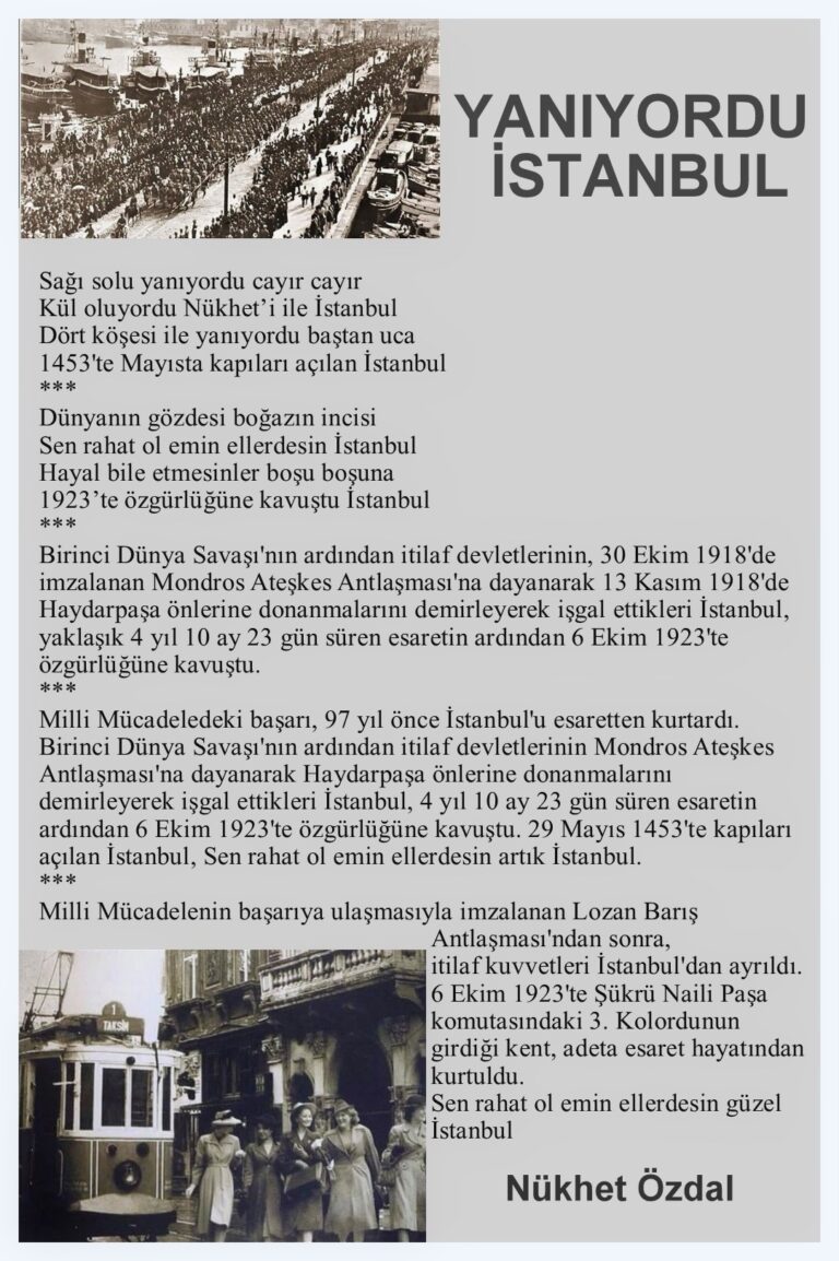 YANIYORDU İSTANBUL…