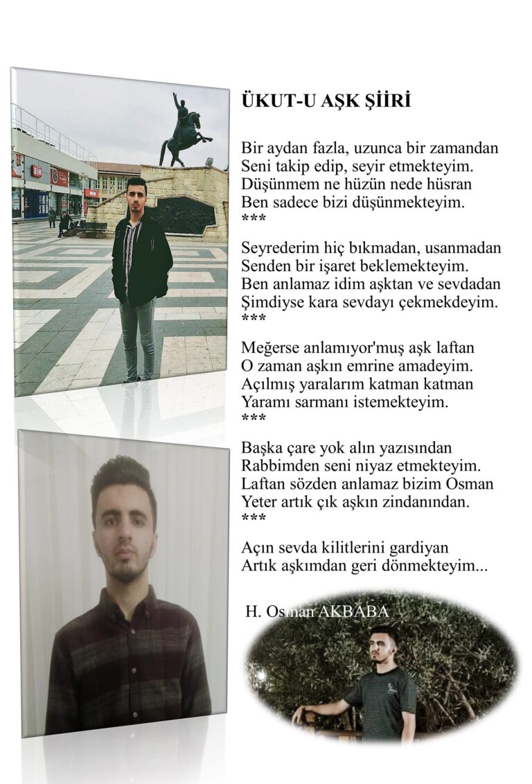 Sükut-u aşk Şiir; Bir aydan fazla, uzunca bir zamandan, Seni takip edip, seyir etmekteyim…  