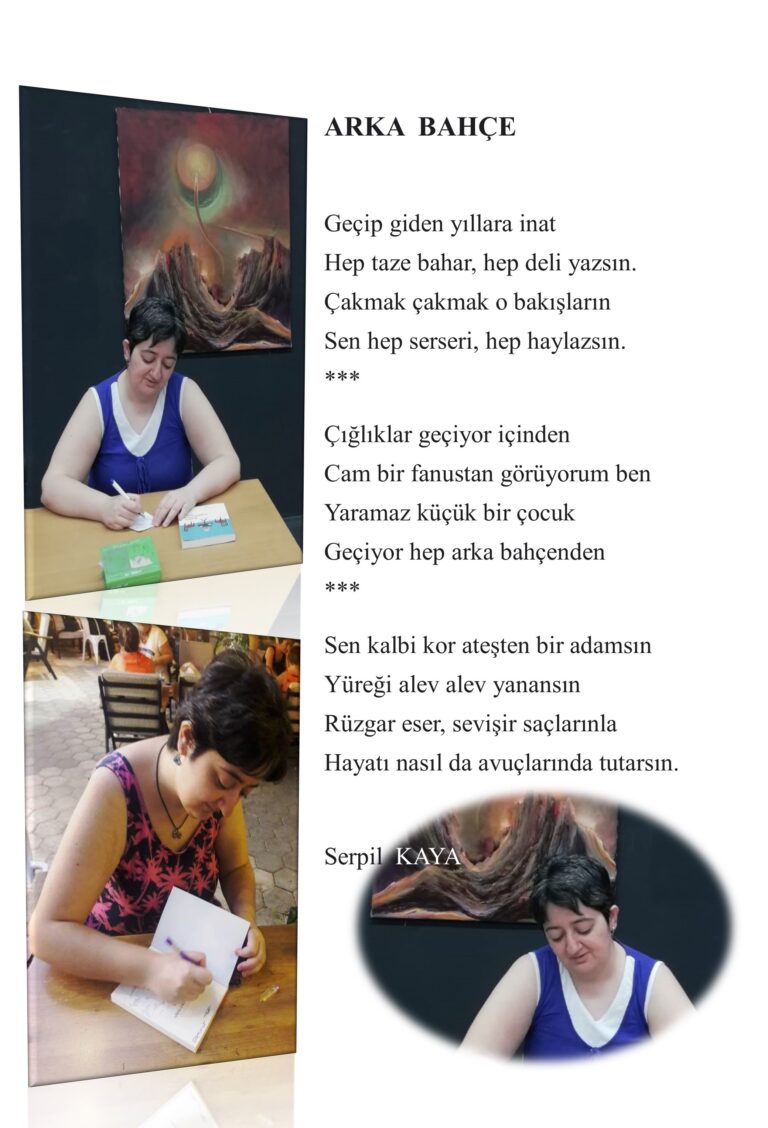 Arka Bahçe; Geçip giden yıllara inat, Hep taze bahar, hep deli yazsın, Çakmak çakmak o bakışların, Sen hep serseri, hep haylazsın…