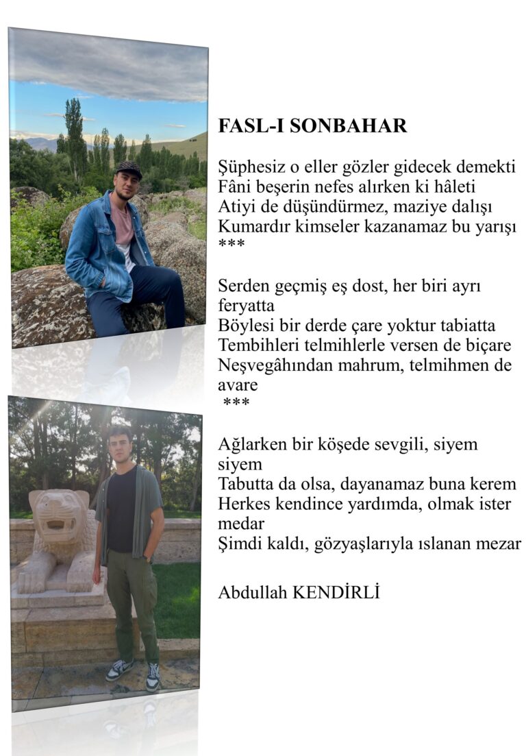 Fasl-ı Sonbahar; Şüphesiz o eller gözler gidecek demekti, Fâni beşerin nefes alırken ki hâleti…