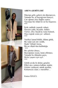 Arena Şehitleri; Düşman gelir, gelenin de düşmanıyız, Vatandır bu; al bayrağımın kanıyız…