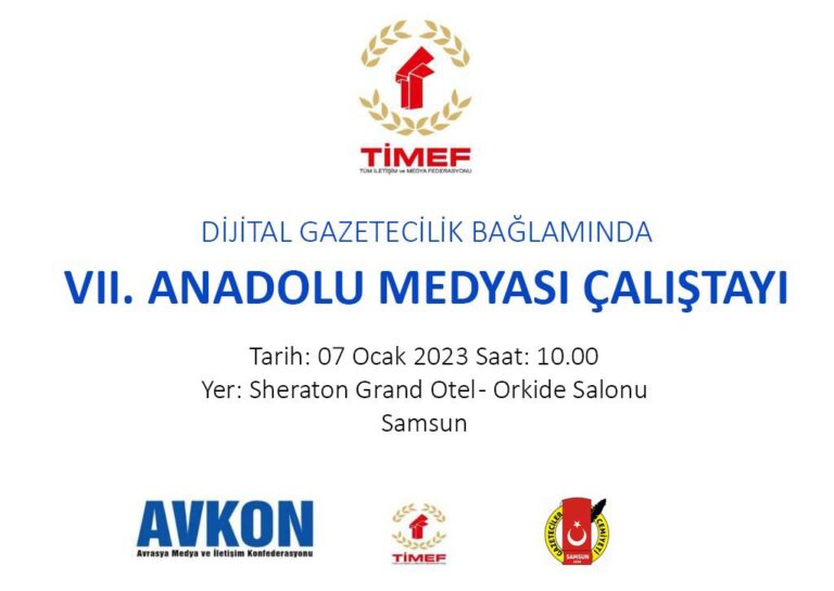 “Dijital Gazetecilik Bağlamında VII. ANADOLU MEDYASI ÇALIŞTAYI”nda ele alacak ve değerlendireceğiz.