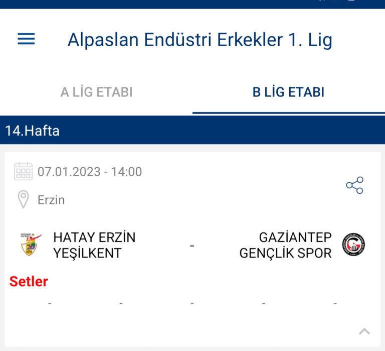 Hatay Erzin Yeşilkent & Gaziantep GSK, Voleybol Erkekler 1. Lig müsabakasına müsaitseniz bekliyoruz…