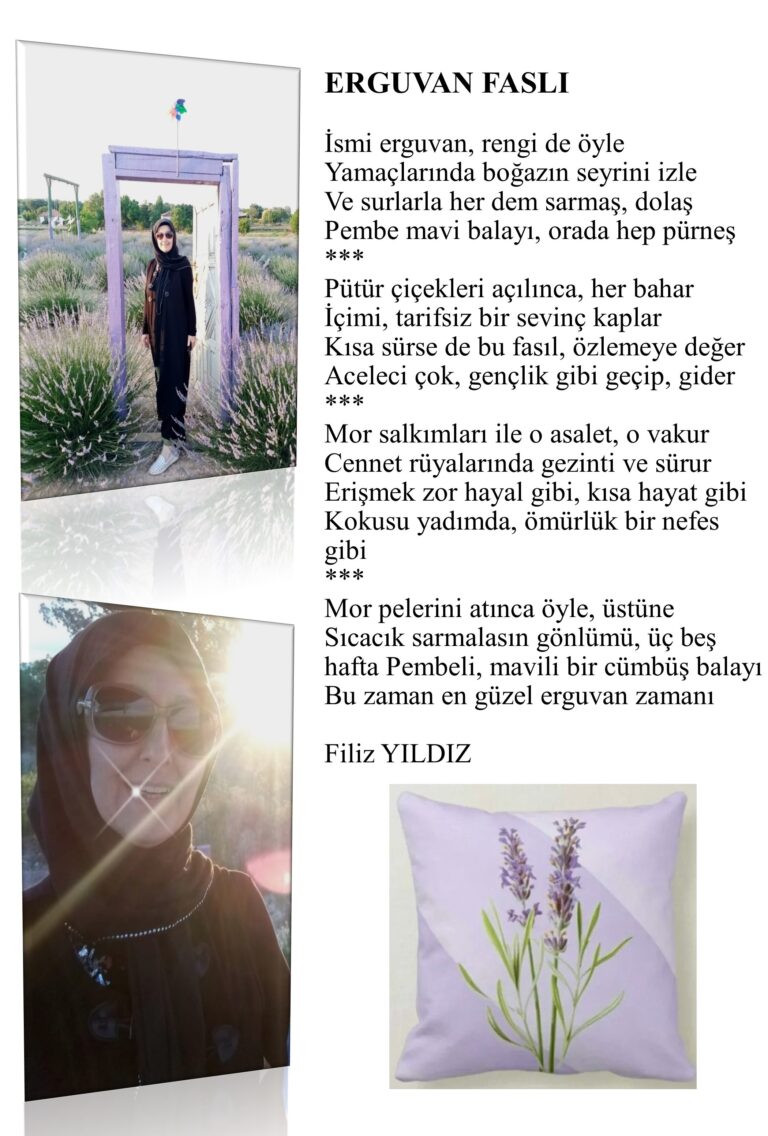 Erguvan Faslı; İsmi erguvan, rengi de öyle, Yamaçlarında boğazın seyrini izle, Ve surlarla her dem sarmaş, dolaş…