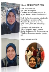 Uzak dur benden aşk, İçin zaten paramparça Cam kırıkları varcasına yüreğim de, Acıyor, kanıyor yüreğim dayanmıyor…