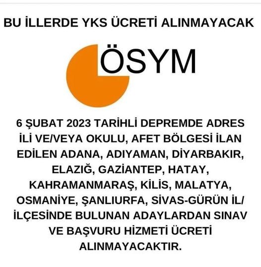 Erzinli yazar Nahide Açan: (ÖSYM) Bu illerde YKS ücreti alınmayacak…