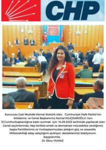 Dr. Ebru Yılmaz Diyor ki; 13. Cumhurbaşkanlığına katkı sunmak için…