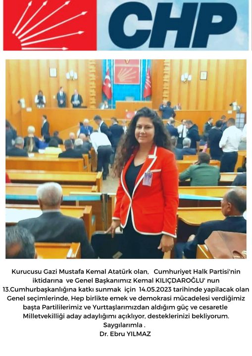 Dr. Ebru Yılmaz Diyor ki; 13. Cumhurbaşkanlığına katkı sunmak için…