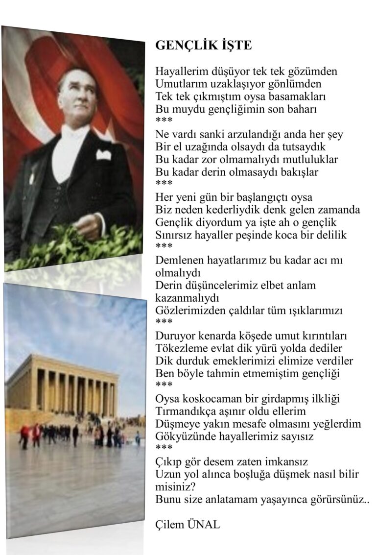 GENÇLİK İŞTE Hayallerim düşüyor tek tek gözümden