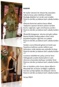 <strong>BABAM</strong> Ne kadar istesem de olmadı hiç muradım Sabaha karşı çalan telefona fırladım Boşluğa düştüm her yerde seni aradım…