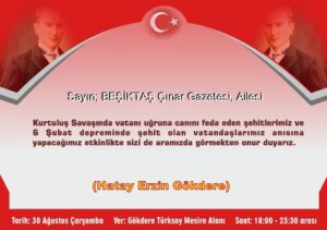 Erzin Gökdere’den şeritlerimizin anısına etkinlik…