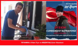 Mustafa Kemal Atatürk’ün gümüş tepsiyle bizlere bedelsiz sunduğu, 29 Ekim Cumhuriyet Bayramımız ve Cumhuriyetimizin 100. yılı kutlu olsun.