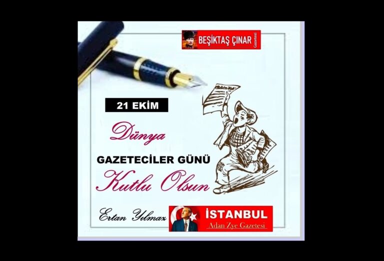 21 Ekim Gazeteciler günü kutlu olsun…