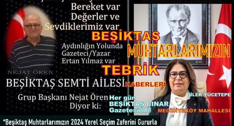 BEŞİKTAŞ MECİDİYEKÖY MAHALLESİ MUHTARIMIZ DİLEK YÜCETEPE’Yİ TEBRİK EDİYORUZ!