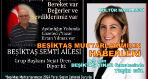 BEŞİKTAŞ KÜLTÜR MAHALLESİ MUHTARIMIZ YEŞİM GÜL’Ü TEBRİK EDİYORUZ!