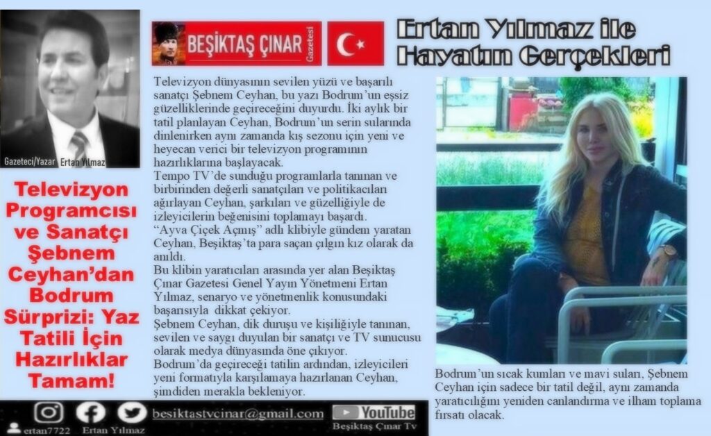 TELEVİZYON PROGRAMCISI VE SANATÇI ŞEBNEM CEYHAN’DAN BODRUM SÜRPRİZİ…