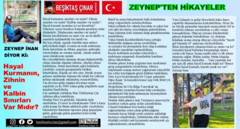 HAYAL KURMANIN SINIRI VAR MI? ZEYNEP’TEN HİKAYELER…