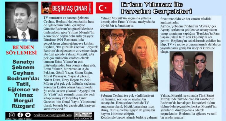 Bodrum Tatil ve Eğlencesinde Yılmaz Morgül ve Şebnem Ceyhan Rüzgarı!..