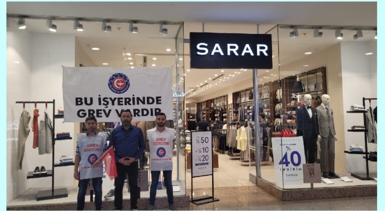 “Gazeteci Murat Topcu’dan Sarar Firması Grevine Destek.”