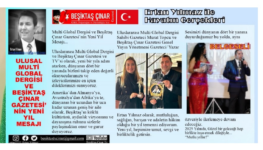 Multi Global Dergisi ve Beşiktaş Çınar Gazetesi’nin Yeni Yıl Mesajı…