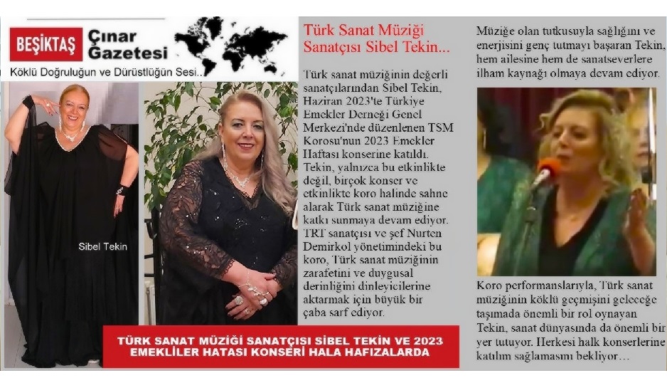 TÜRK SANAT MÜZİĞİ SANATÇISI SİBEL TEKİN HAFIZALARDA