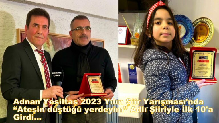 Şair ve Yazar Adnan Yeşiltaş’ın Edebiyat Başarısı Ailesinin Gurur Kaynağı Oldu…