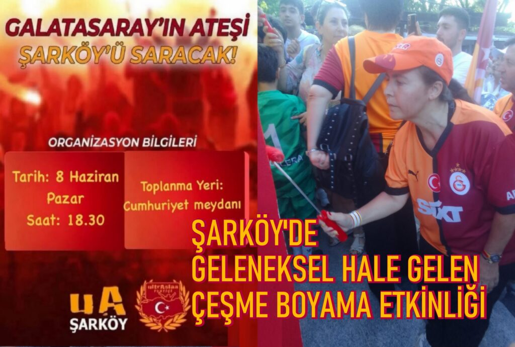 Şarköy’de Galatasaray Coşkusu: Çeşme Boyama Etkinliği Renkli Görüntülere Sahne Oldu…
