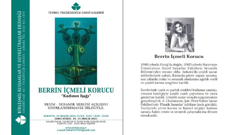Berrin İçmeli Korucu, Ankara’da “Kadının Işığı” Sanatseverlerle Buluşuyor.