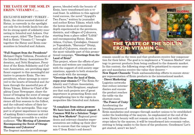 THE TASTE OF THE SOIL IN ERZIN: VITAMIN C…