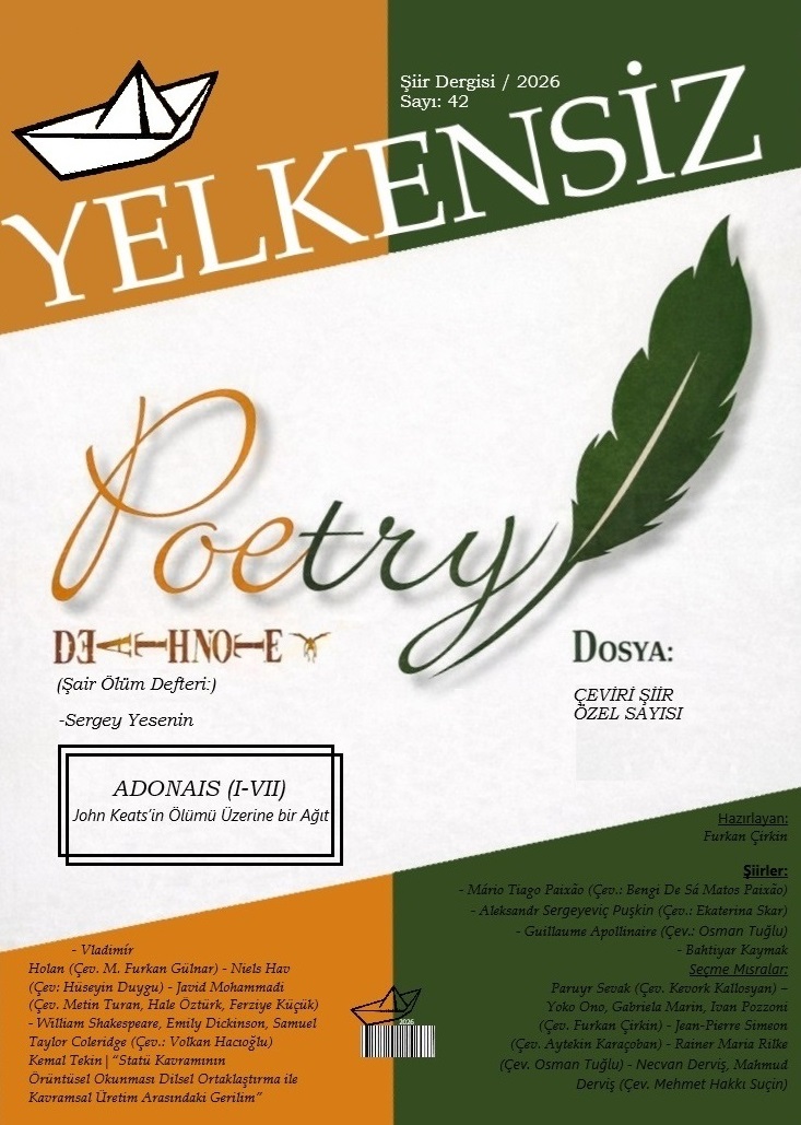 Yelkensiz Şiir Dergisinin 42. Sayısı Çıktı…