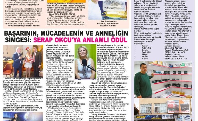 Serap Okçu’ya Bir Ödül de Memleketi Adana’dan!